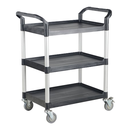 Vestil Commercial Cart, 43x20, 3Shelf, No Panels, Steel, 550 lb Load Capacity, 3 Shelves, 20.5 L, 43.25 W CSC-L